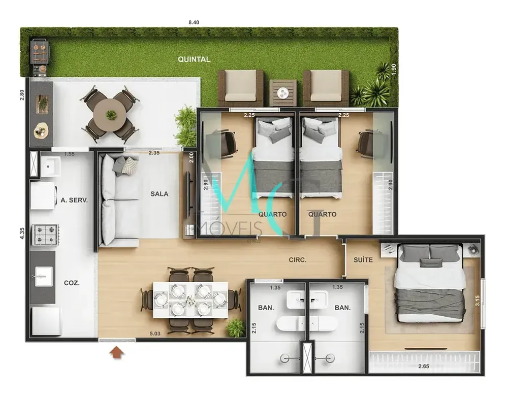 Apartamento, 1 quarto, 34 m² - Foto 50