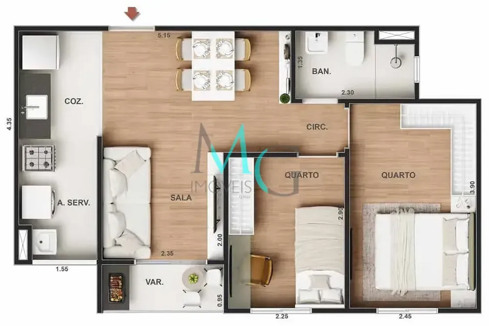 Apartamento, 1 quarto, 30 m² - Foto 20