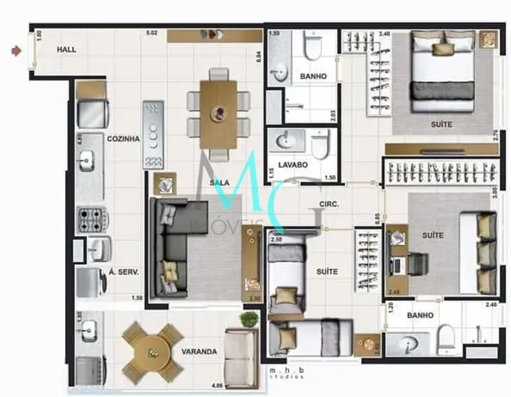 Cobertura, 4 quartos, 148 m² - Foto 56