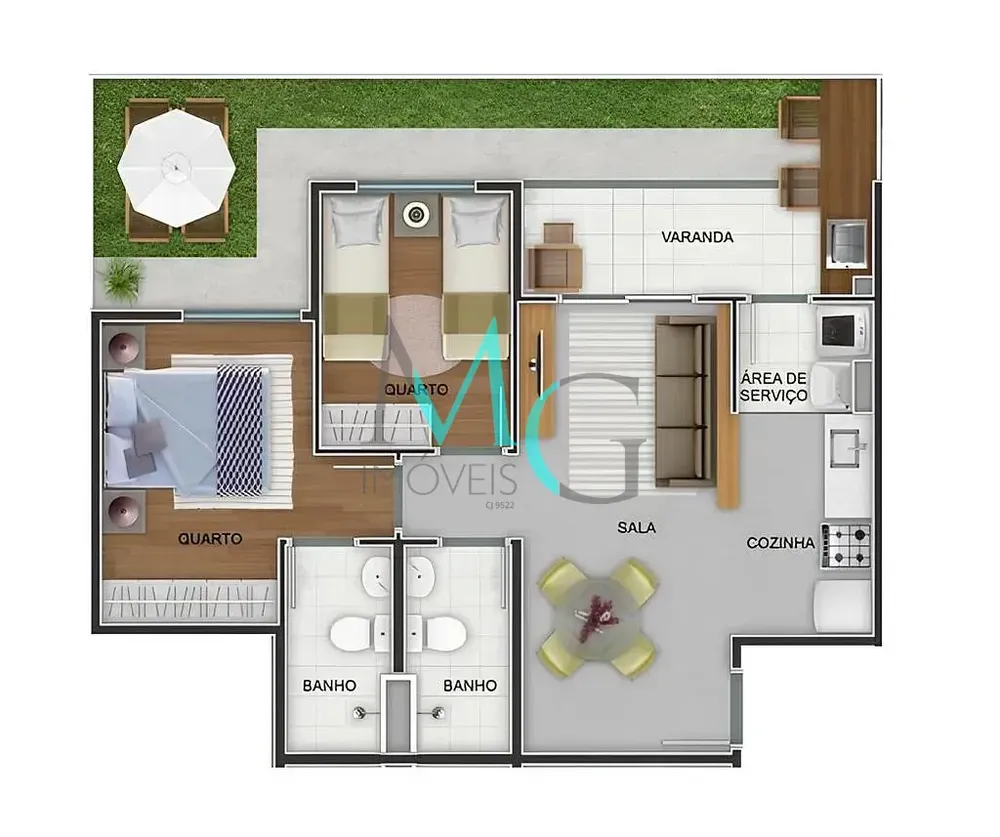Apartamento, 2 quartos, 52 m² - Foto 56