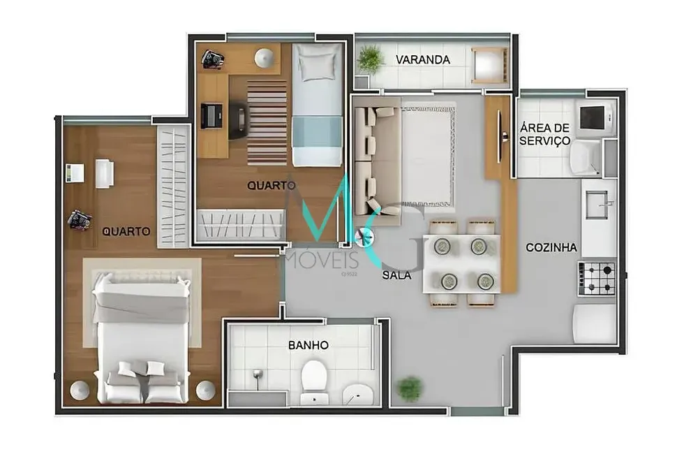 Apartamento, 2 quartos, 52 m² - Foto 51