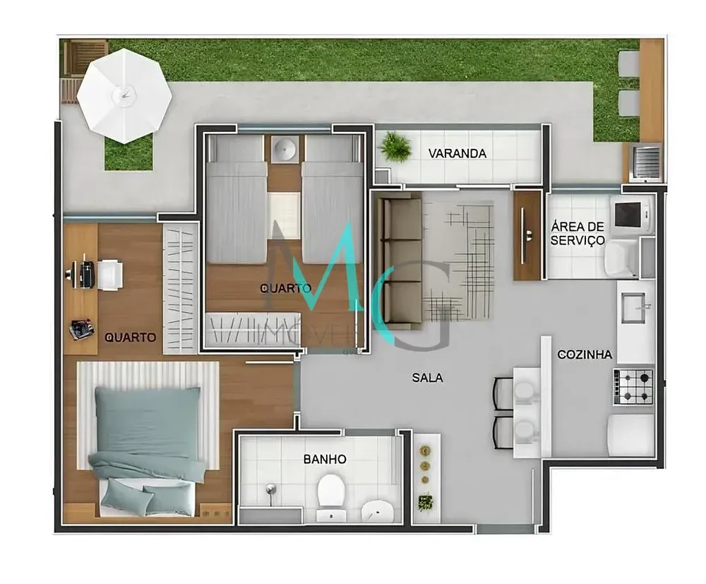 Apartamento, 2 quartos, 52 m² - Foto 53