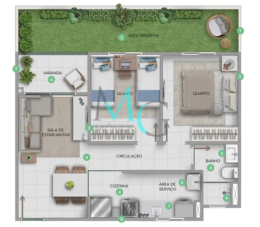 Apartamento, 1 quarto, 41 m² - Foto 7