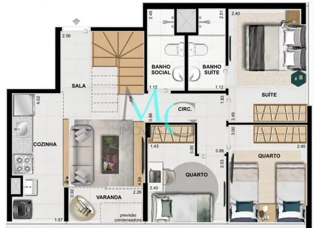 Apartamento, 3 quartos, 65 m² - Foto 19