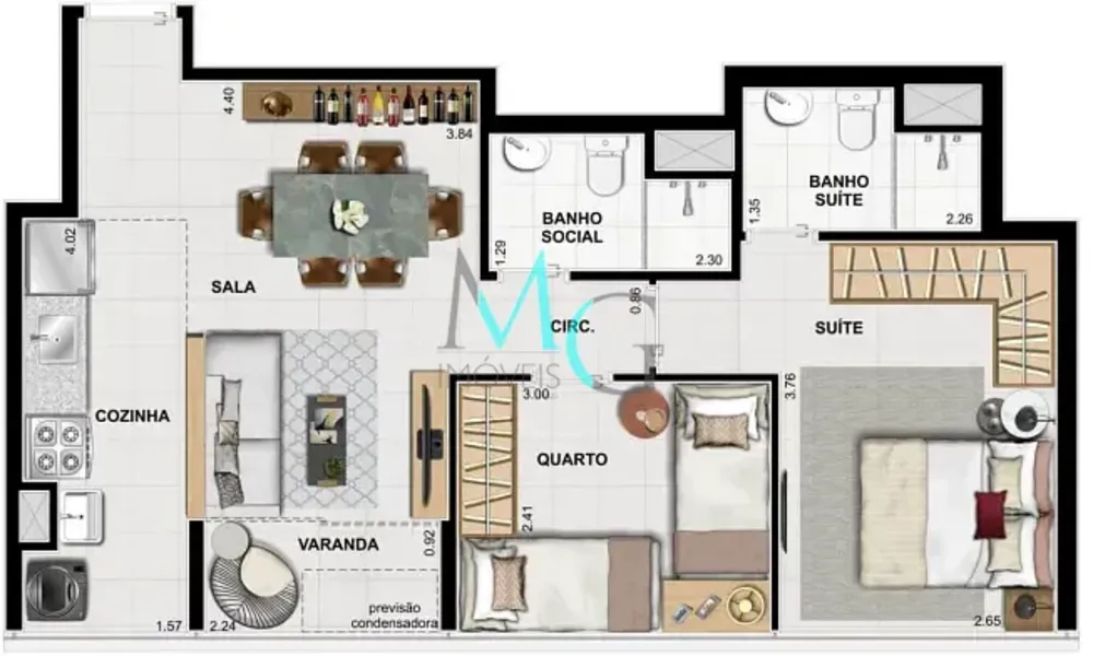 Apartamento, 3 quartos, 65 m² - Foto 12
