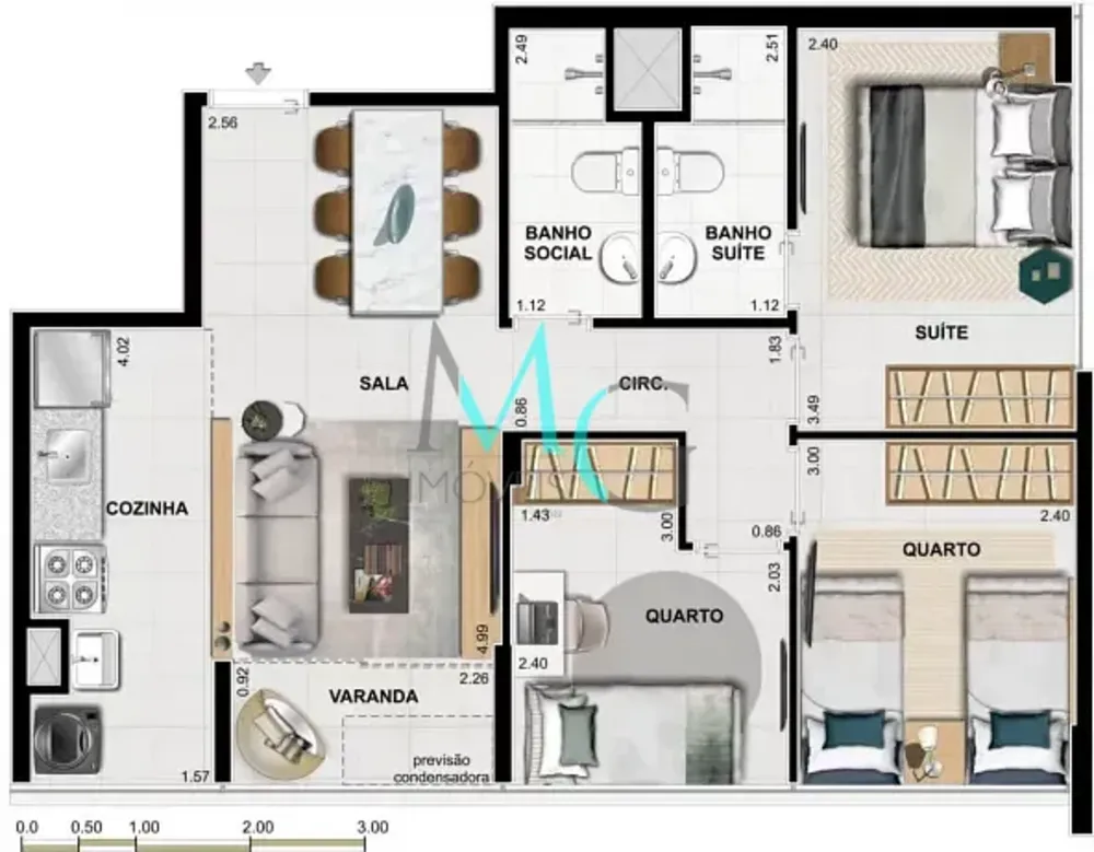 Apartamento, 3 quartos, 65 m² - Foto 13