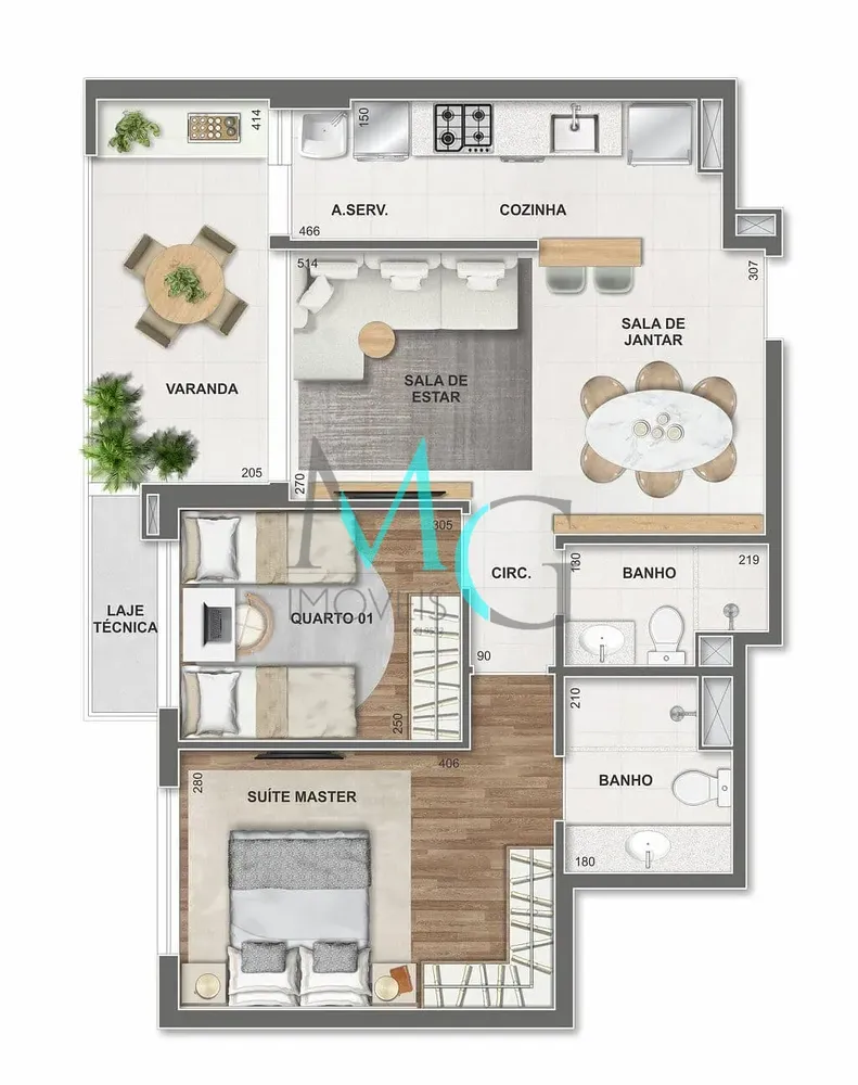 Apartamento, 2 quartos, 66 m² - Foto 107