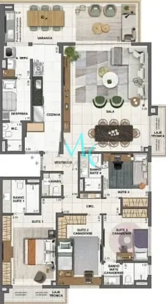 Apartamento, 3 quartos, 242 m² - Foto 41