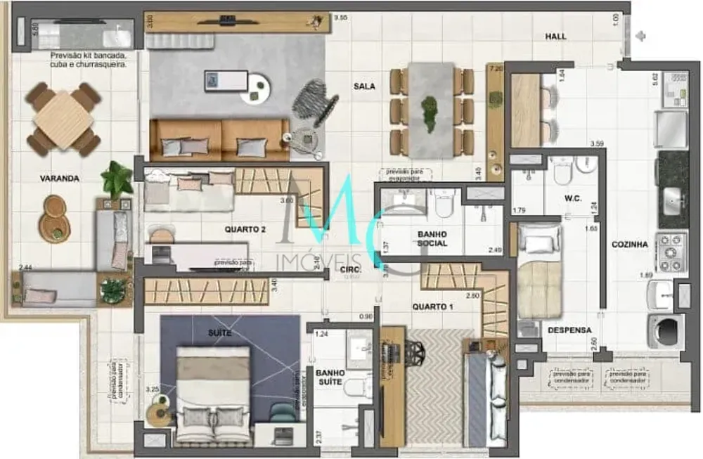 Apartamento, 3 quartos, 242 m² - Foto 56