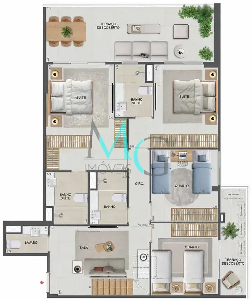 Cobertura, 4 quartos, 177 m² - Foto 108
