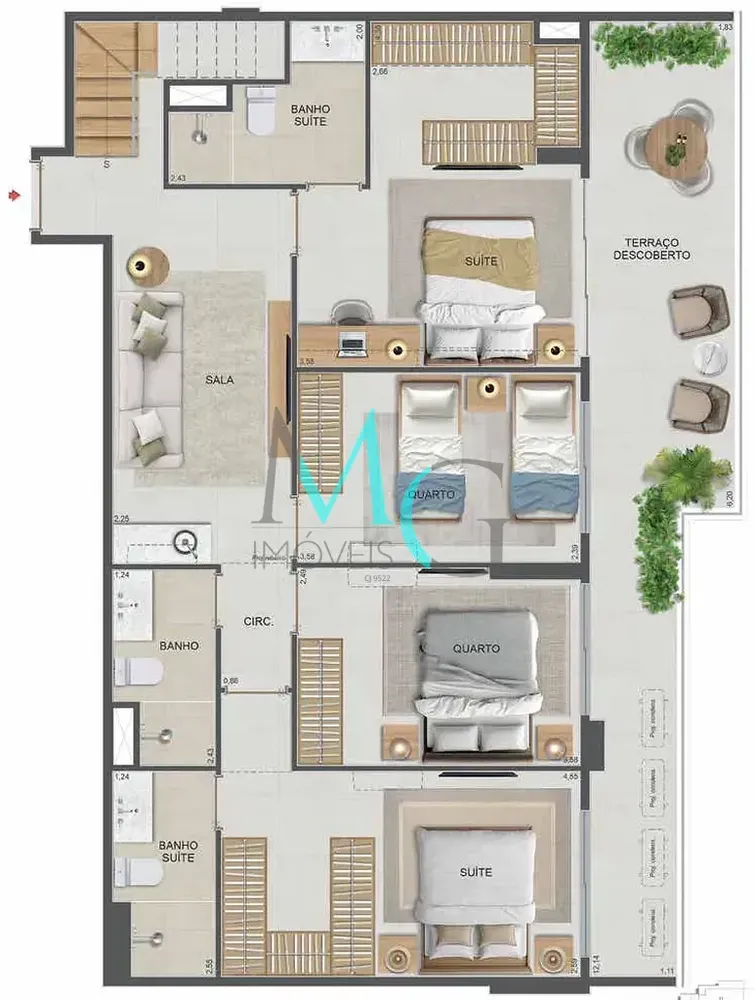 Cobertura, 4 quartos, 177 m² - Foto 100