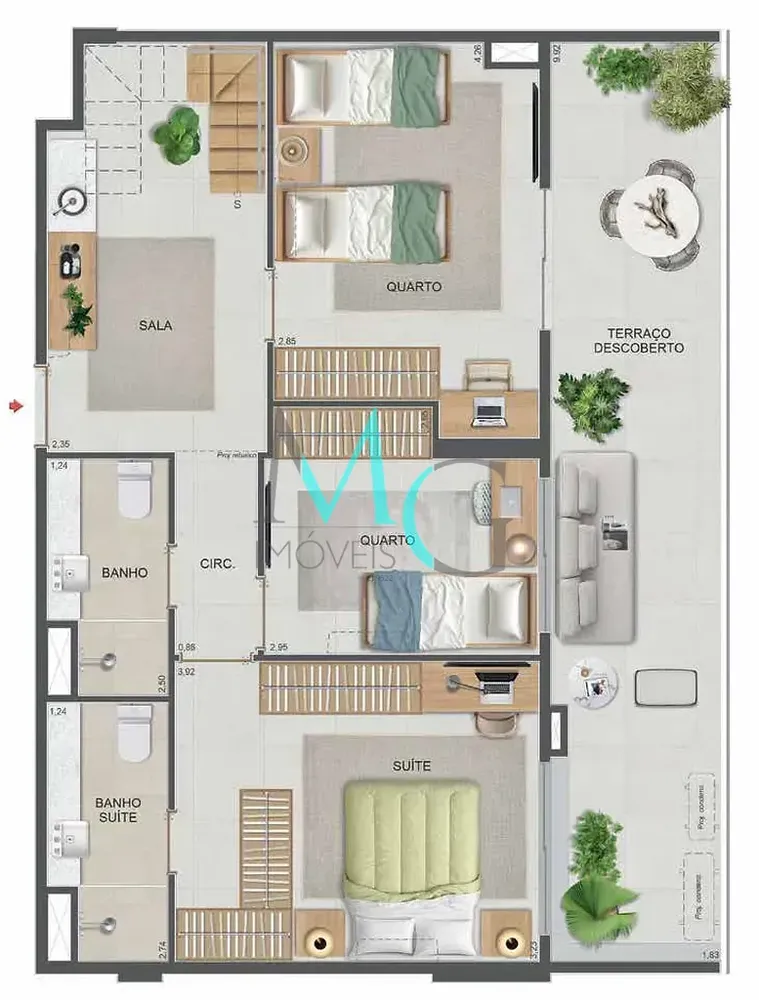 Cobertura, 4 quartos, 177 m² - Foto 94