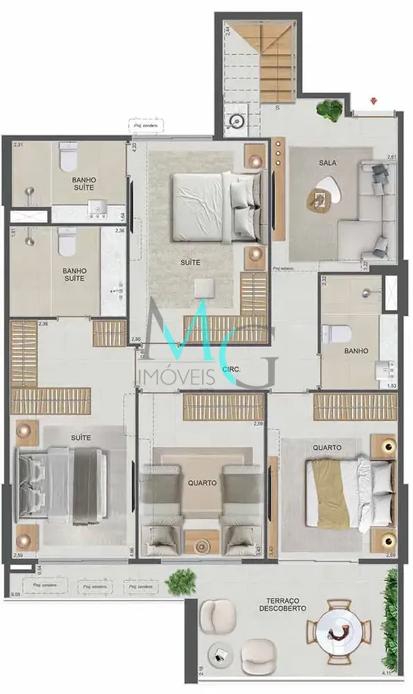 Cobertura, 4 quartos, 177 m² - Foto 98