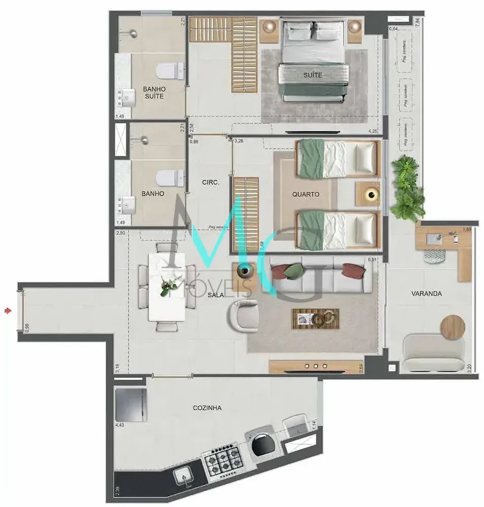 Cobertura, 4 quartos, 177 m² - Foto 61
