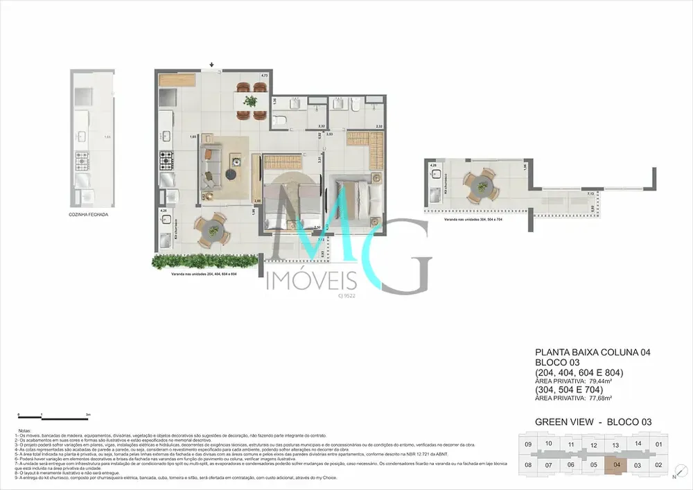Apartamento, 3 quartos, 107 m² - Foto 104