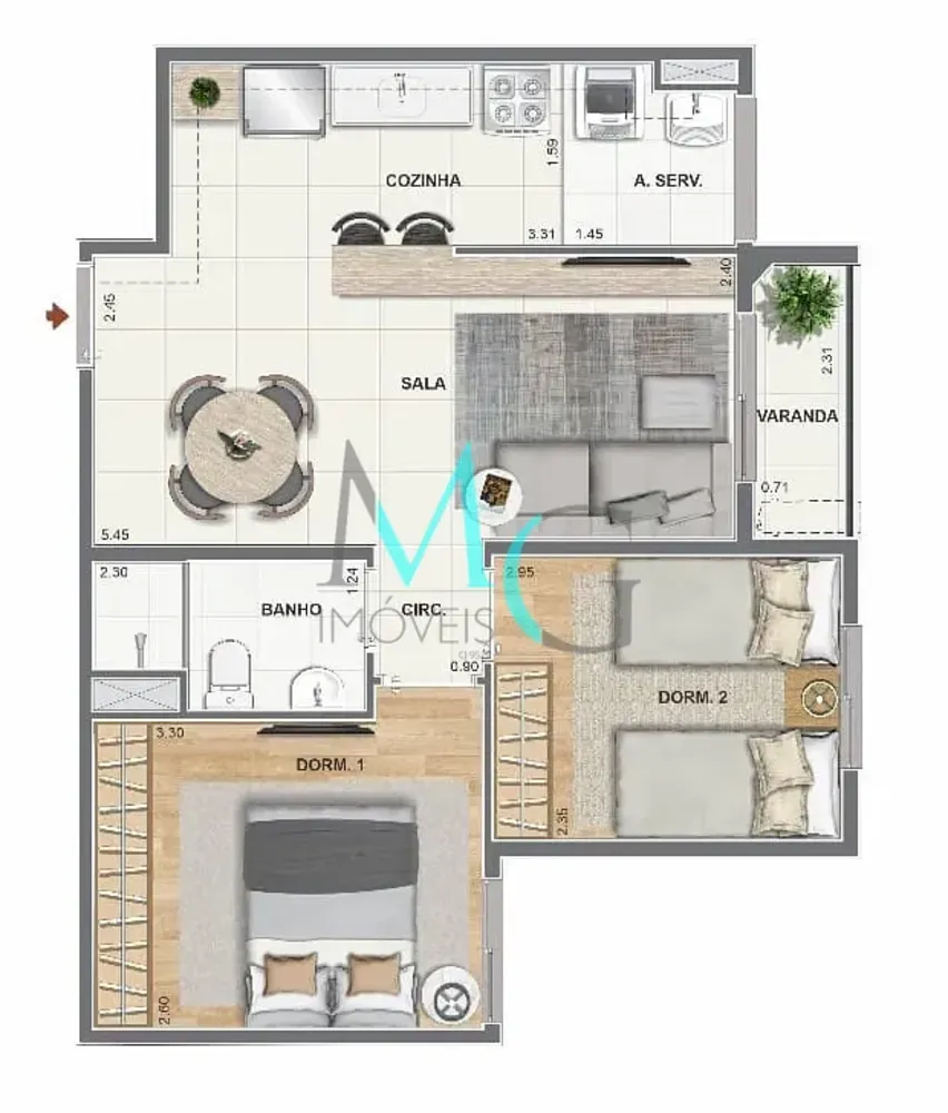 Apartamento, 3 quartos, 68 m² - Foto 22