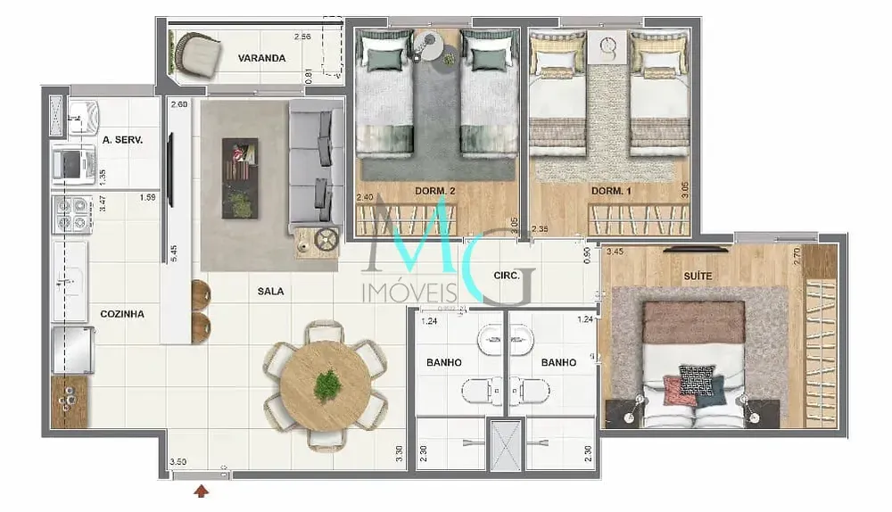 Apartamento, 3 quartos, 68 m² - Foto 27