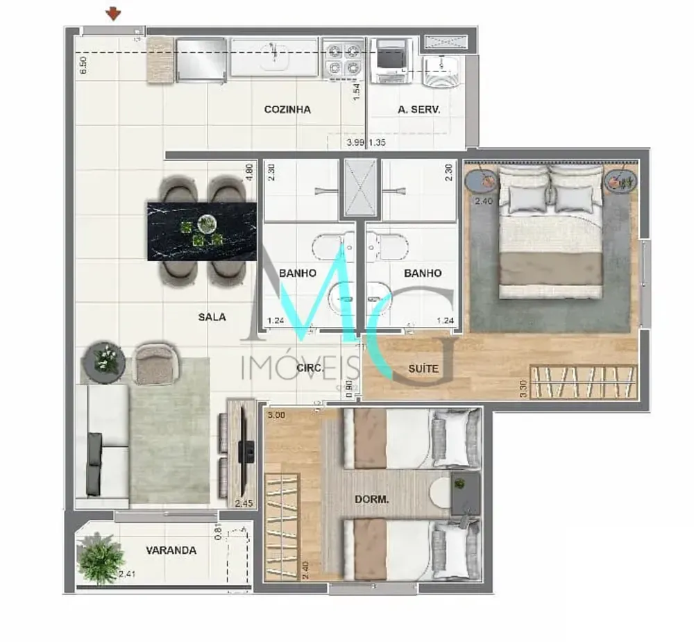 Apartamento, 3 quartos, 68 m² - Foto 23