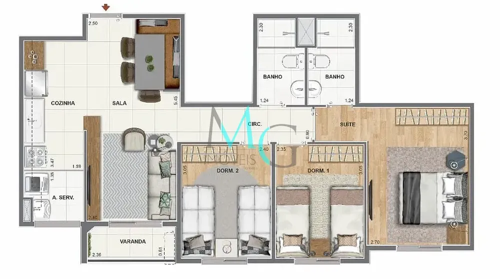 Apartamento, 3 quartos, 68 m² - Foto 26