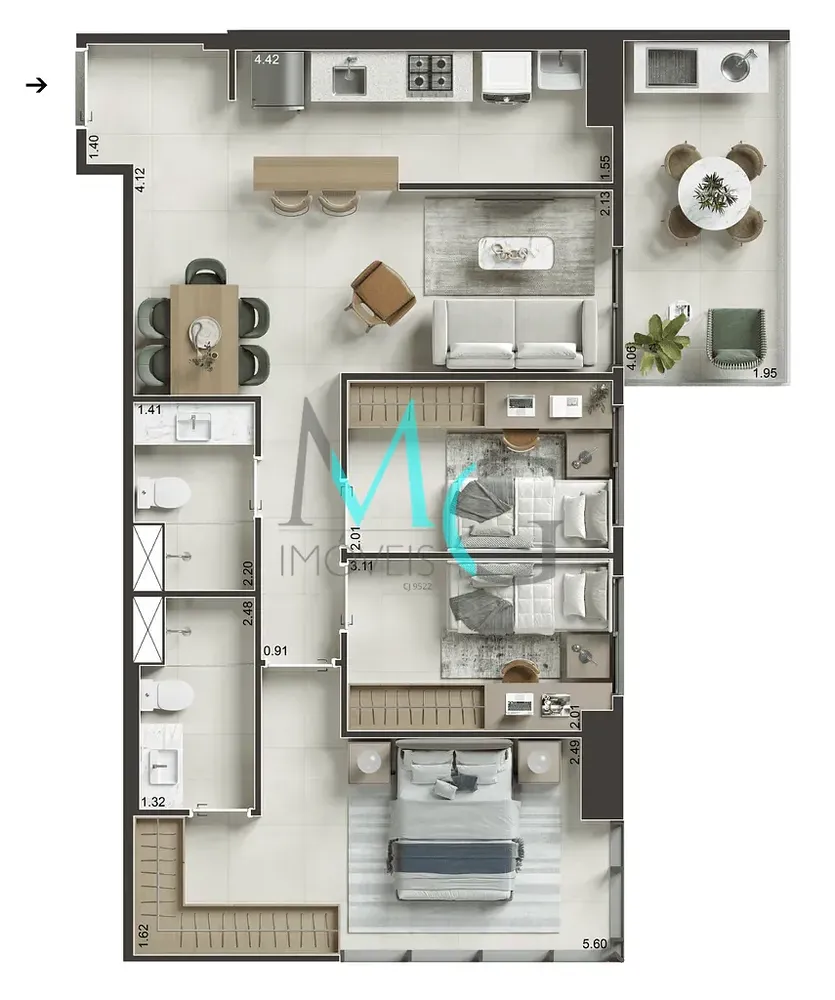 Apartamento, 2 quartos, 61 m² - Foto 35