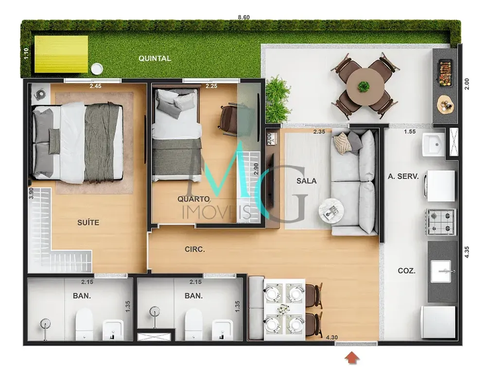 Apartamento, 2 quartos, 69 m² - Foto 43