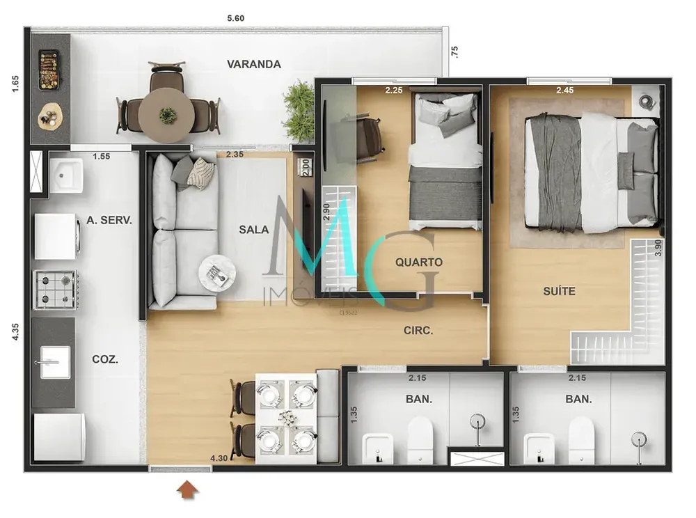 Apartamento, 2 quartos, 69 m² - Foto 42