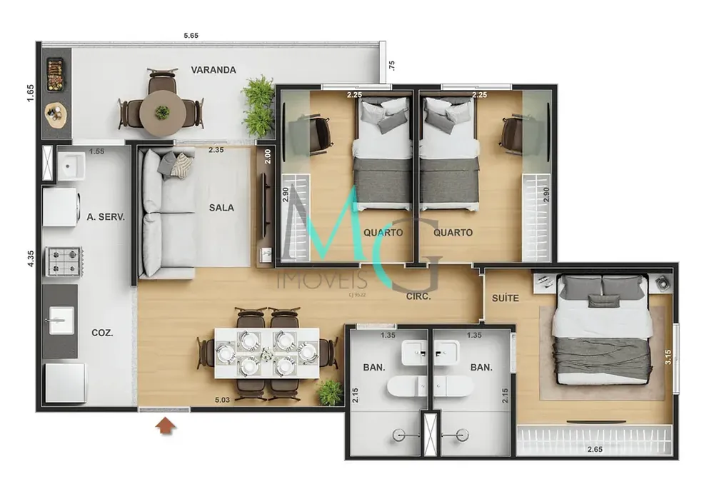Apartamento, 2 quartos, 69 m² - Foto 46