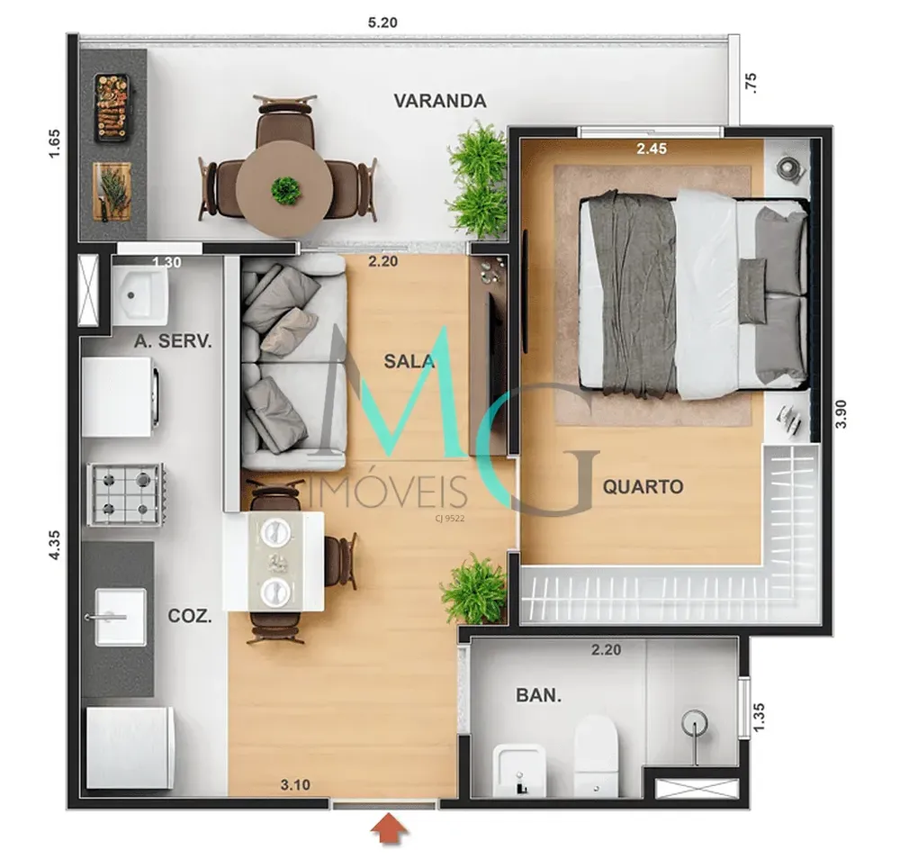 Apartamento, 2 quartos, 69 m² - Foto 33
