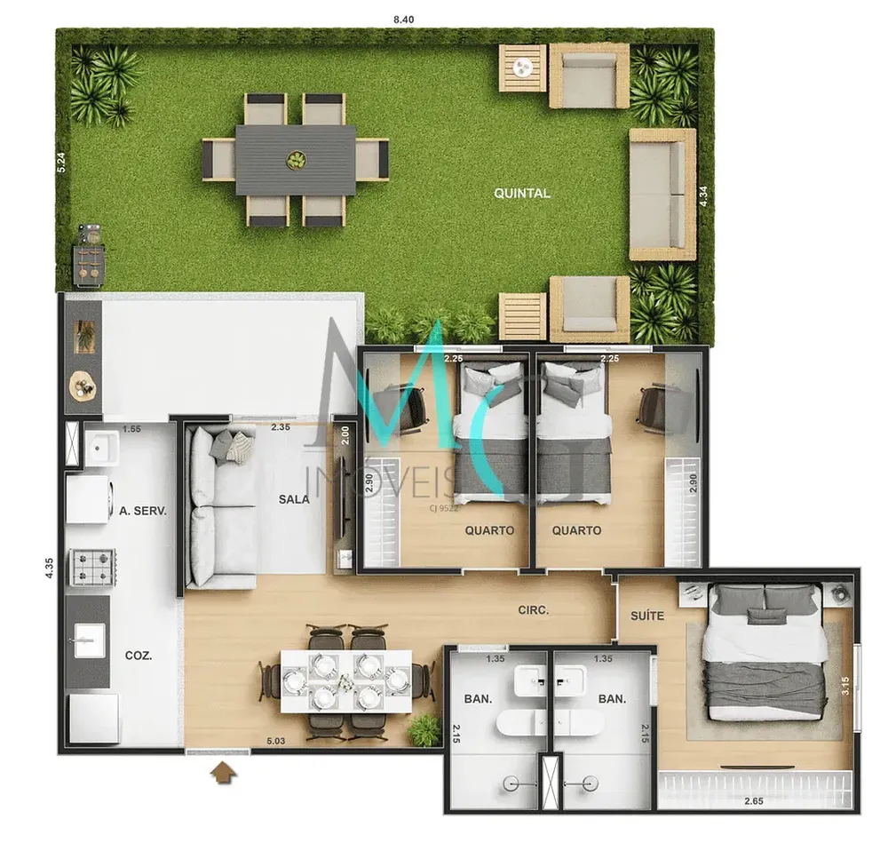 Apartamento, 2 quartos, 69 m² - Foto 54