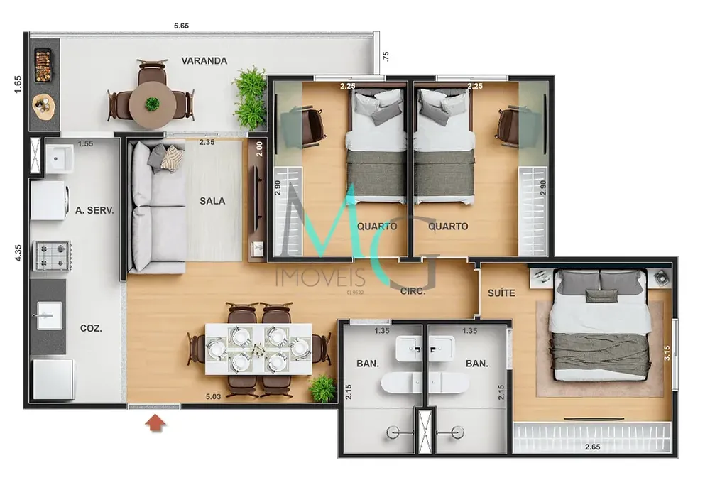 Apartamento, 2 quartos, 69 m² - Foto 45