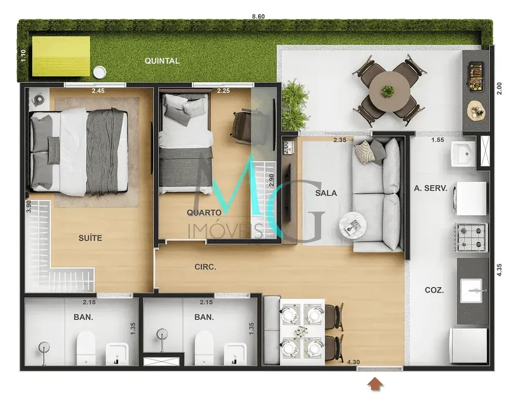 Apartamento, 2 quartos, 69 m² - Foto 44