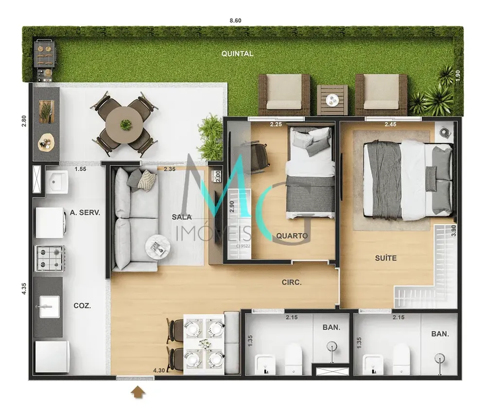 Apartamento, 2 quartos, 69 m² - Foto 48