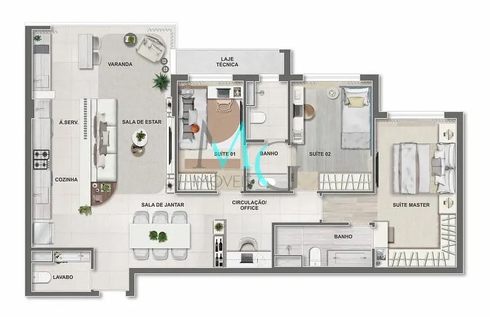 Apartamento, 3 quartos, 96 m² - Foto 77