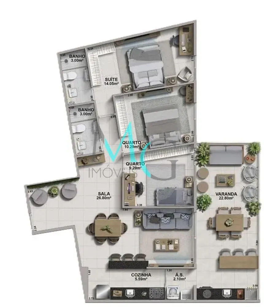 Apartamento, 3 quartos, 113 m² - Foto 8