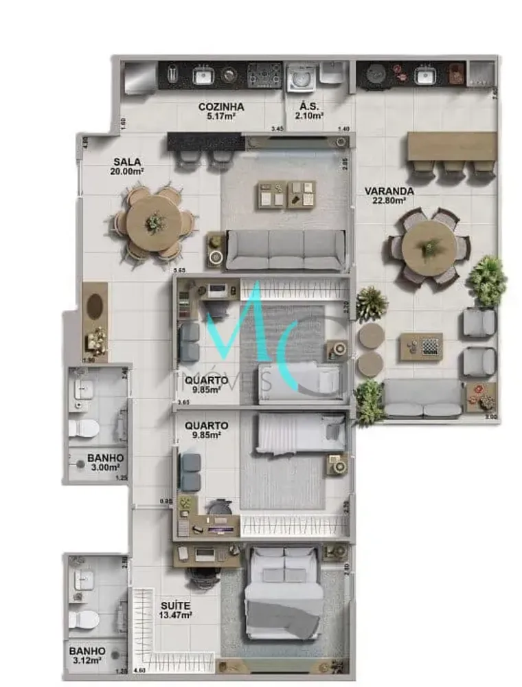Apartamento, 3 quartos, 113 m² - Foto 7