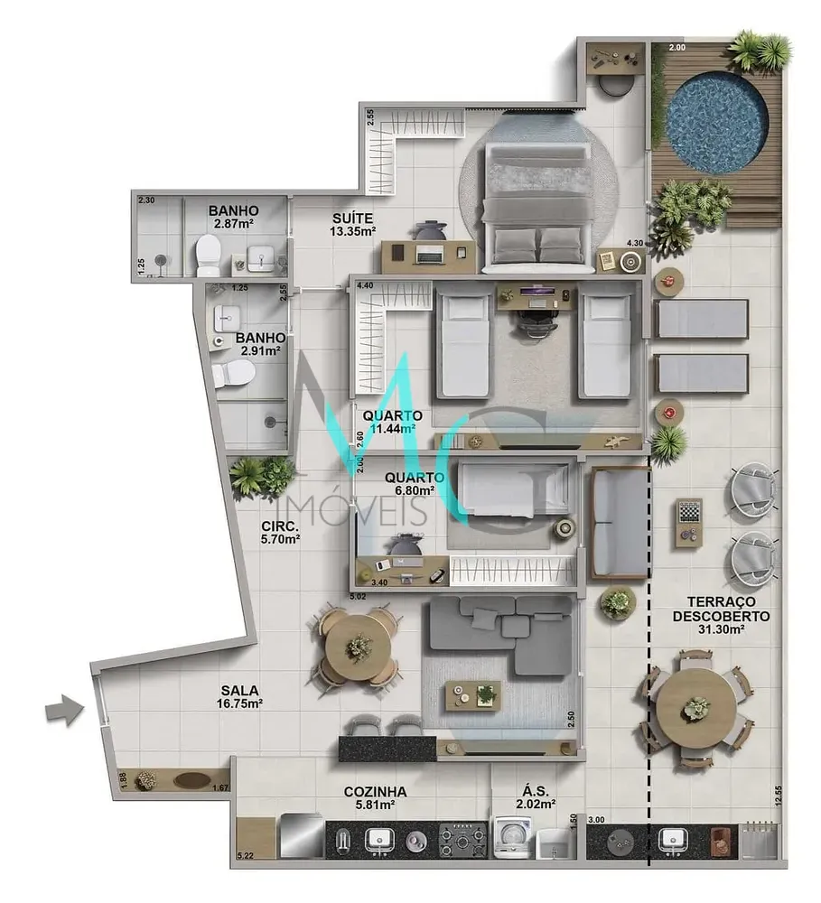 Apartamento, 3 quartos, 113 m² - Foto 9