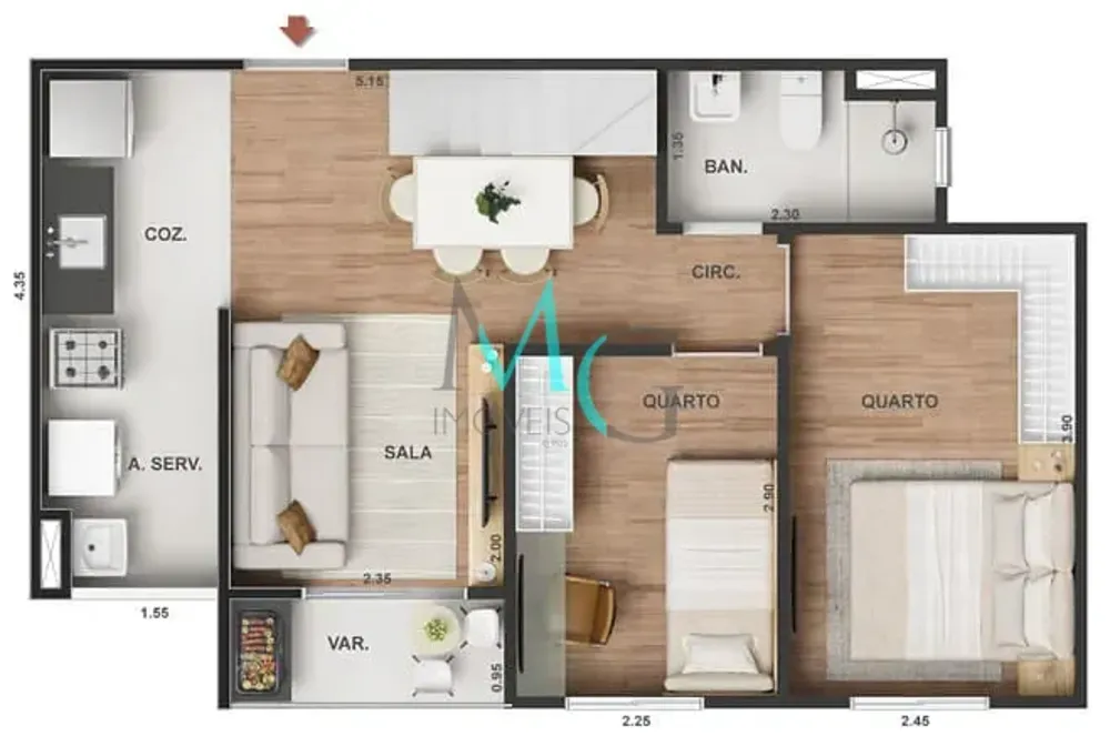 Cobertura, 2 quartos, 103 m² - Foto 28