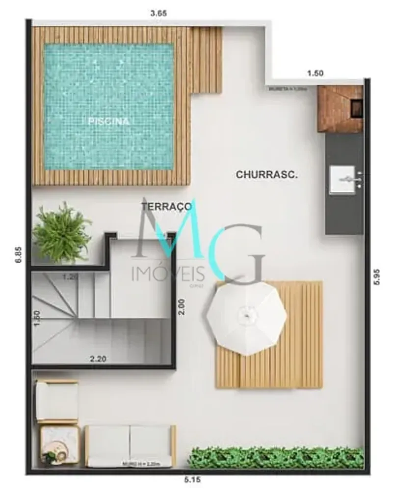 Cobertura, 2 quartos, 103 m² - Foto 22