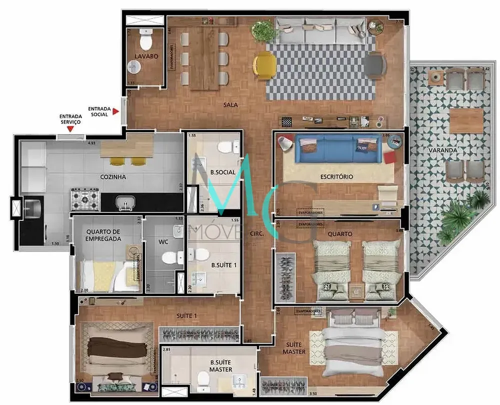 Apartamento, 4 quartos, 135 m² - Foto 7