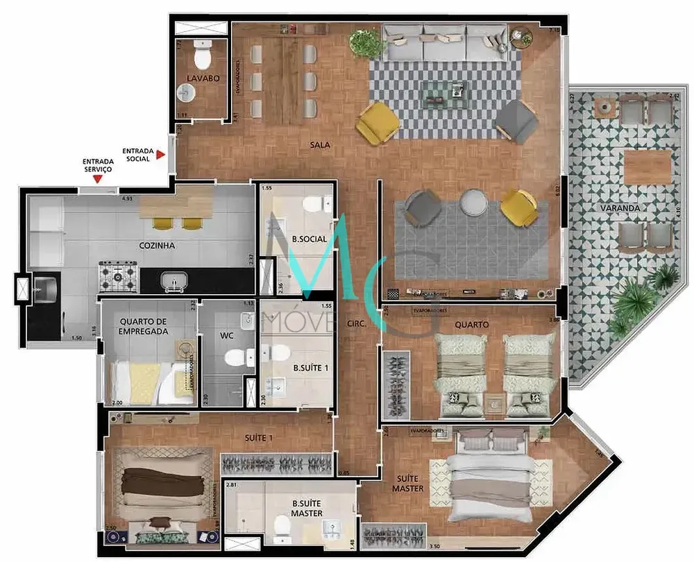 Apartamento, 4 quartos, 135 m² - Foto 8