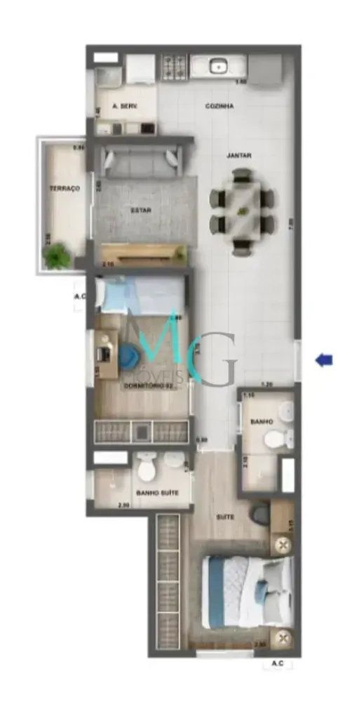 Apartamento, 2 quartos, 56 m² - Foto 40