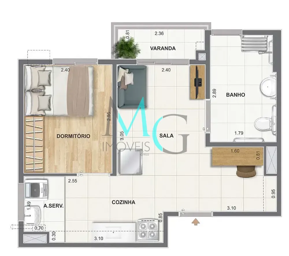Apartamento, 2 quartos, 47 m² - Foto 20