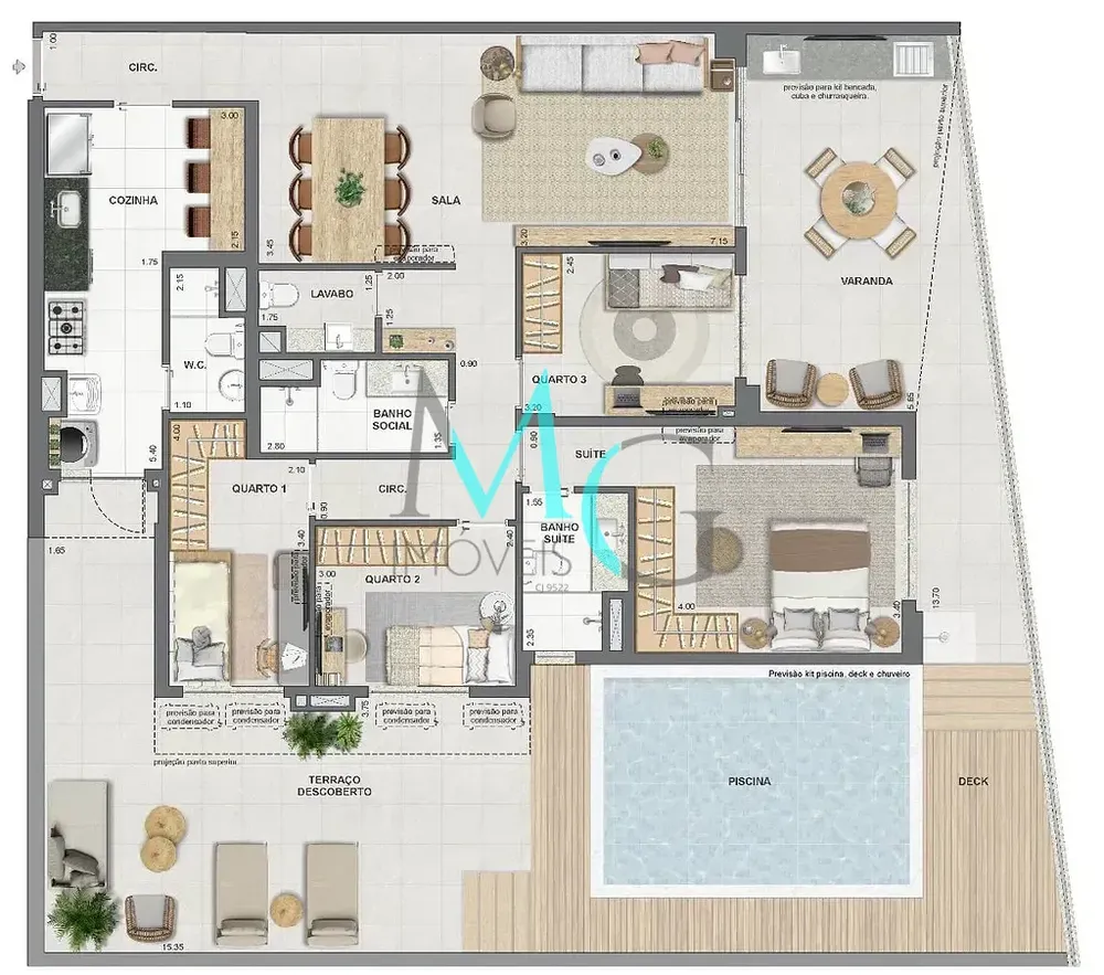 Cobertura, 3 quartos, 149 m² - Foto 66