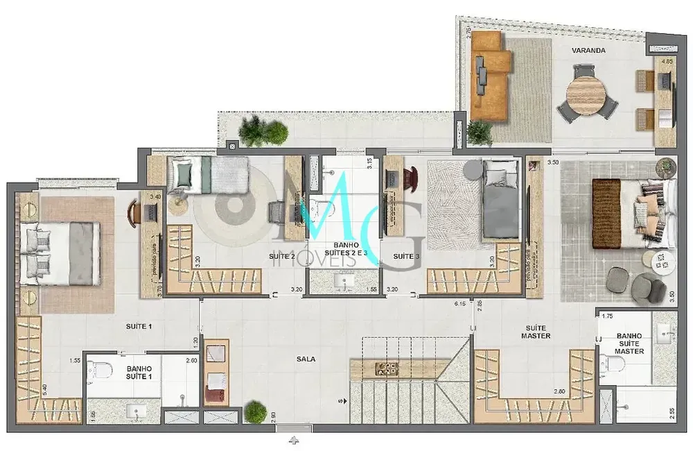 Cobertura, 3 quartos, 149 m² - Foto 90