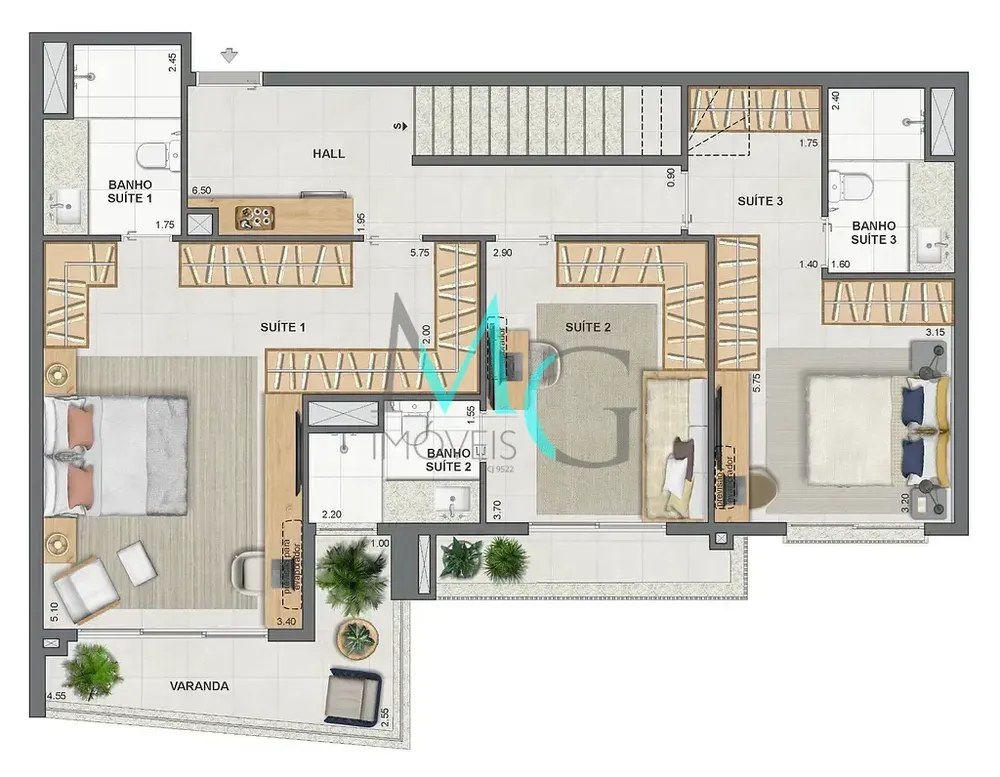 Cobertura, 3 quartos, 149 m² - Foto 83