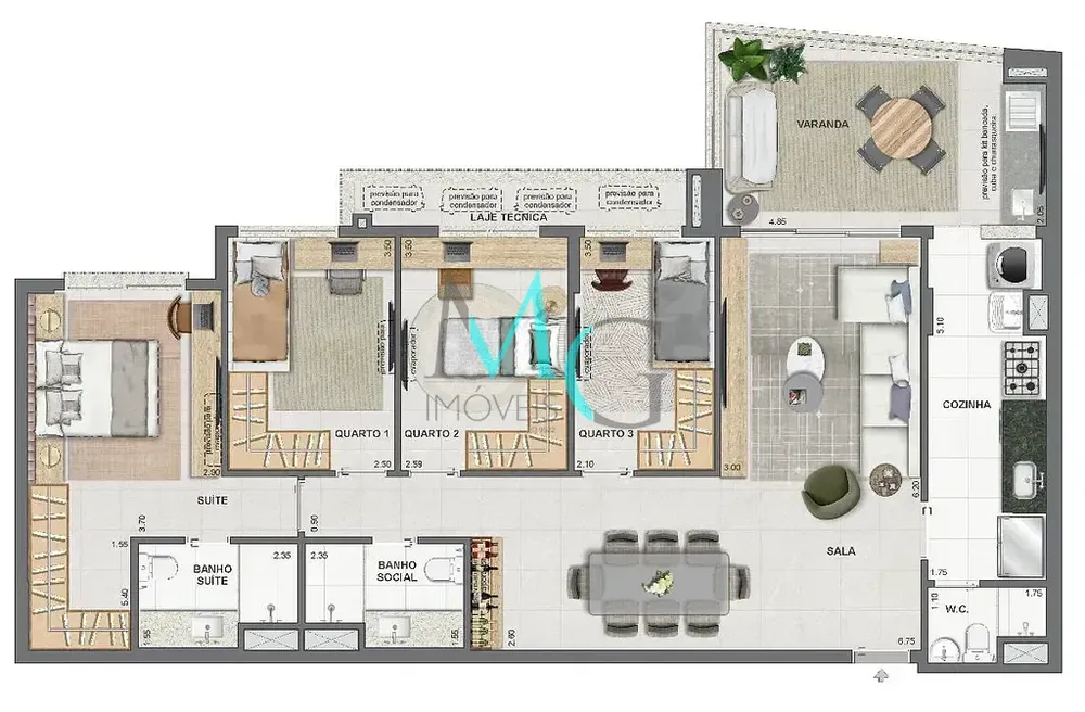 Cobertura, 3 quartos, 149 m² - Foto 62