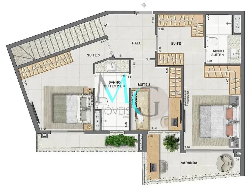 Cobertura, 3 quartos, 149 m² - Foto 78