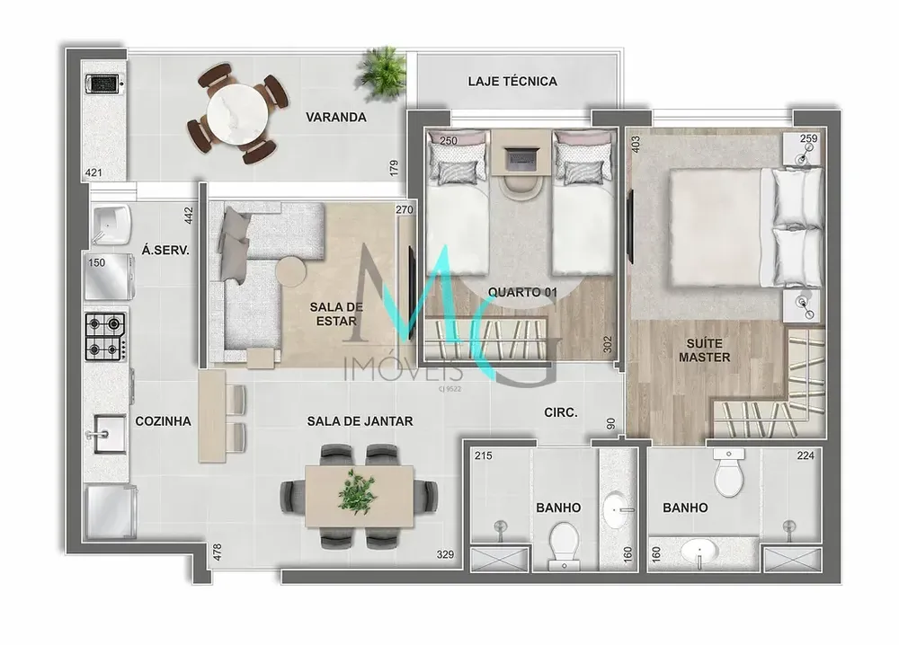 Apartamento, 2 quartos, 66 m² - Foto 63