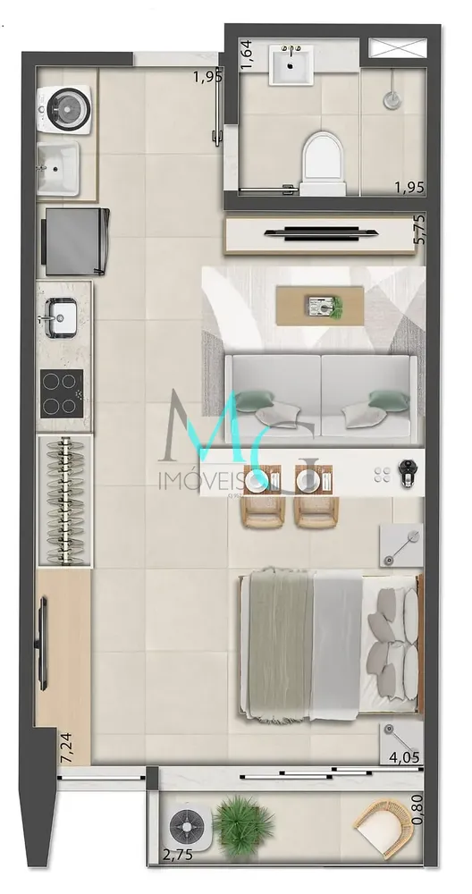 Apartamento, 1 quarto, 47 m² - Foto 15