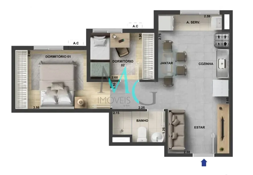 Apartamento, 1 quarto, 84 m² - Foto 13